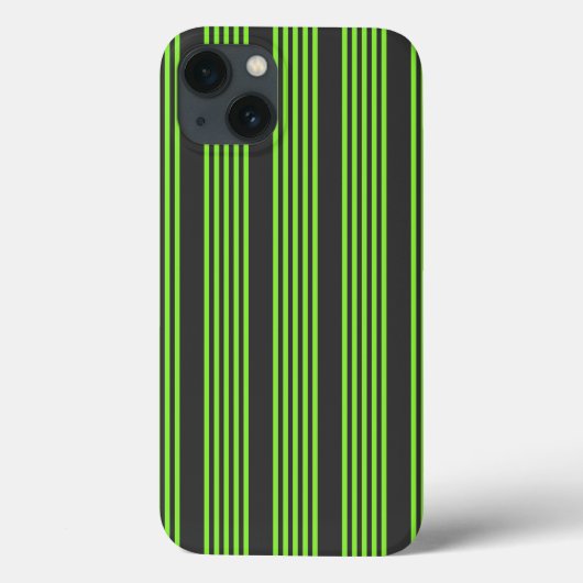 ライムグリーンと木炭ストライプ五つ Case-Mate iPhoneケース (裏面)