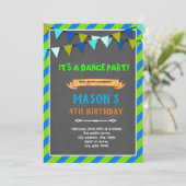 ライムグリーンと海軍の少年の誕生日 招待状 (スタンド正面)