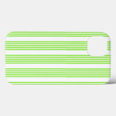 ライムグリーンと白い5つのストライプパターン Case-Mate iPhoneケース (裏面 (横))