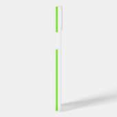 ライムグリーンと白い5つのストライプパターン iPhoneケース (右側面)