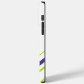 ライムグリーンと紫の対角線 Case-Mate iPhoneケース (裏面 / 左)