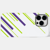 ライムグリーンと紫の対角線 Case-Mate iPhoneケース (裏面 (横))