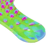 ライムグリーンと紫の抽象芸術円錐花 カッティングボード (角)