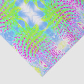 ライムグリーンと紫の抽象芸術円錐花 薄葉紙 (詳細)