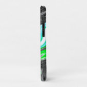ライムグリーンと青の大理石のような渦巻き Case-Mate iPhoneケース (裏面/左)