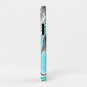 ライムグリーンと青の大理石のような渦巻き Case-Mate iPhoneケース (裏面/右)