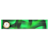 ライムグリーンと黒い波紋に影が付いているか？ デスクネームプレート (正面)