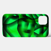 ライムグリーンと黒い波紋に影が付いているか？ Case-Mate iPhoneケース (裏面 (横))