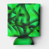 ライムグリーンと黒のうねり、陰影を加えては？ 缶クーラー (正面)