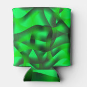 ライムグリーンと黒のうねり、陰影を加えては？ 缶クーラー (裏面)