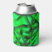 ライムグリーンと黒のうねり、陰影を加えては？ 缶クーラー (缶裏面)