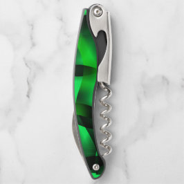 ライムグリーンと黒のカーリングと影は？ ソムリエナイフ