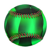ライムグリーンと黒のカーリングと影は？ 野球ボール (裏面)
