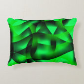 ライムグリーンと黒の起伏と影で？ アクセントクッション (正面)