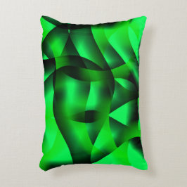 ライムグリーンと黒の起伏と影で？ アクセントクッション