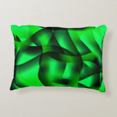 ライムグリーンと黒の起伏と影で？ アクセントクッション (裏面)