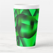 ライムグリーンと黒の起伏と影で？ カフェラテマグ (正面)