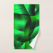 ライムグリーンと黒の起伏と影で? バスタオルセット (ハンドタオル)