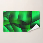 ライムグリーンと黒の起伏と影で? バスタオルセット (ハンドタオル)