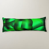 ライムグリーンと黒の起伏と影で？ ボディピロー (裏面)