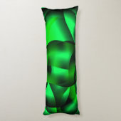 ライムグリーンと黒の起伏と影で？ ボディピロー (裏面 (縦))