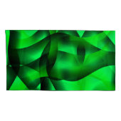 ライムグリーンと黒の起伏と影で？ 枕カバー (裏面-右)