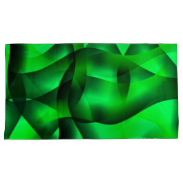 ライムグリーンと黒の起伏と影で？ 枕カバー