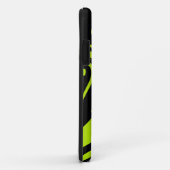 ライムグリーンと黒レトロ大理石旋回 Case-Mate iPhoneケース (裏面/右)