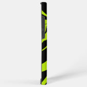 ライムグリーンと黒レトロ大理石旋回 SAMSUNG GALAXYケース (右側面)