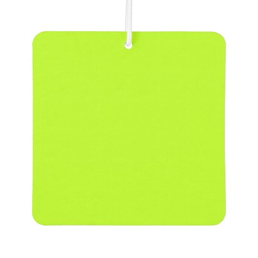 ライムグリーンのアクセントカスタマイズ準備 カーエアーフレッシュナー (正面)