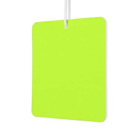 ライムグリーンのアクセントカスタマイズ準備 カーエアーフレッシュナー (左)