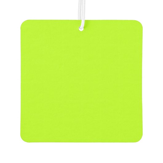 ライムグリーンのアクセントカスタマイズ準備 カーエアーフレッシュナー (裏面)