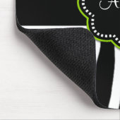 ライムグリーンのシマウマのプリントのマウスパッド マウスパッド (コーナー)