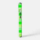 ライムグリーンのストライプ iPhone 15ケース (左側面)