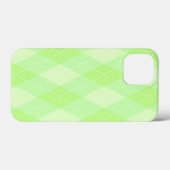 ライムグリーンのダイヤアーガイルモンド模様の色合い Case-Mate iPhoneケース (裏面 (横))