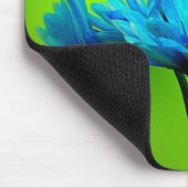 ライムグリーンのティール(緑がかった色)のターコイズのデイジーによってはギフトが開花します マウスパッド (コーナー)