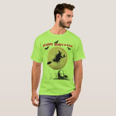 ライムグリーンのハロウィン魔女 Tシャツ (正面フル)
