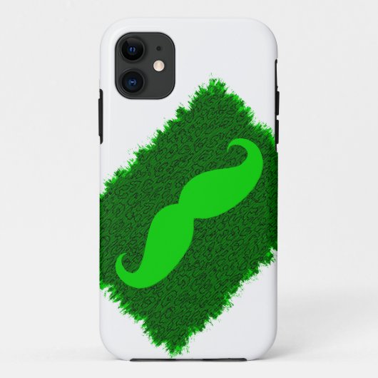ライムグリーンのヒョウの皮の髭 Case-Mate iPhoneケース (裏面)