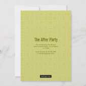 ライムグリーンのモダンな円形の卒業 案内状 (裏面)