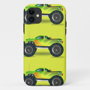 ライムグリーンのモンスタートラック iPhone 11 ケース