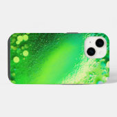 ライムグリーンのラメ入りiPhone Mateタフケース iPhoneケース (裏面横)