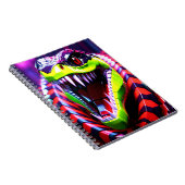 ライムグリーンの唇とピンクの目の眉を持つコブラヘビ ノートブック (右側)