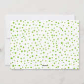 ライムグリーンの喜びとクリスマスの花輪の写真 シーズンカード (裏面)