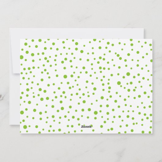 ライムグリーンの喜びとクリスマスの花輪の写真 シーズンカード (裏面)