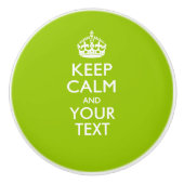 ライムグリーンの平静そしてあなたの文字を保って下さい セラミックノブ (正面)