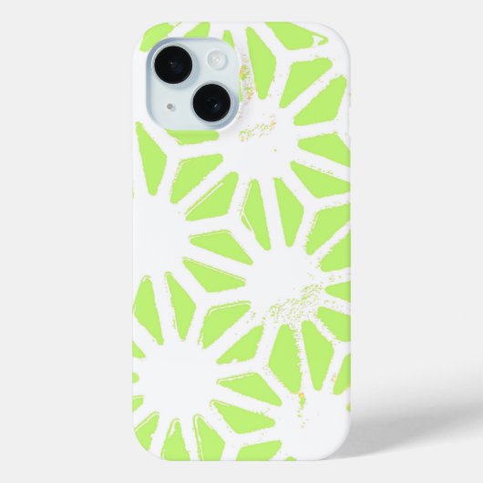 ライムグリーンの幾何学模様 Case-Mate iPhoneケース (裏面)