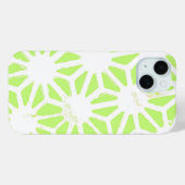 ライムグリーンの幾何学模様 Case-Mate iPhoneケース (裏面 (横))