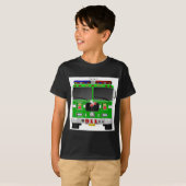ライムグリーンの普通消防車 Tシャツ (正面フル)