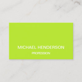 ライムグリーンの最小主義の粋な名刺 名刺