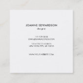 ライムグリーンの水彩画の(ばちゃばちゃ)跳ねるのしぶきのプロフェッショナル スクエア名刺 (裏面)